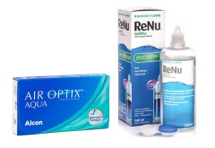 Air Optix Aqua (6 leč) + ReNu MultiPlus 360 ml z etuijem