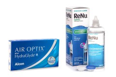 Air Optix Plus Hydraglyde (6 leč) + ReNu MultiPlus 360 ml s posodico