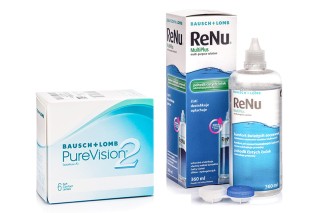 PureVision 2 (6 leč) + ReNu MultiPlus 360 ml s posodico