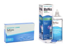 SofLens 59 (6 leč) + ReNu MultiPlus 360 ml z etuijem